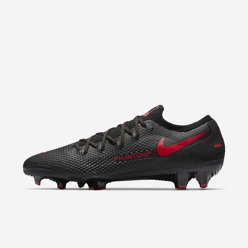 Crampon De Foot Nike Phantom GT Pro FG Noir 8374-652 Black/Dark Smoke Grey/Chile Red Femme | PIF-81602032